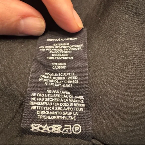 Theory Black and White Tweed Dress Sz 4 - Picture 9 of 9